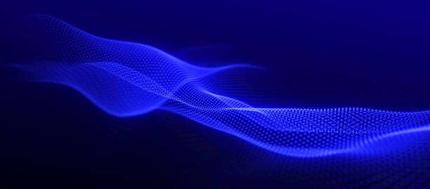 istock Digital technology background. Dynamic wave of glowing points. Colored music wave. Futuristic background for presentation design. 3d rendering. 3d Widescreen. 2140414454