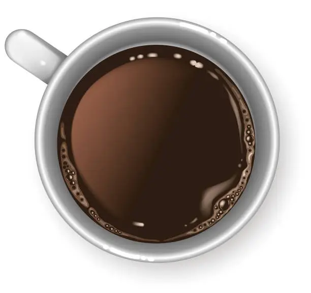 Vector illustration of hot cup of coffee