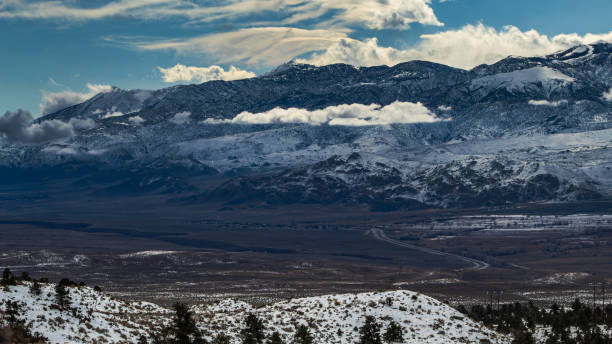 After the atmospheric river passed through between Bishop and Mammoth California