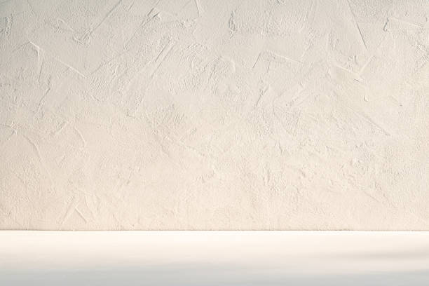 istock Blank White Stone Background with Textured Wall in Soft Light 2140535153