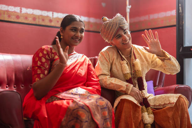istock Playful Indian Greeting in Festive Atmosphere 2140540953