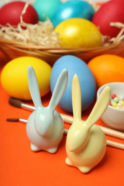 Concept of Happy Easter holidays, close up