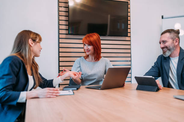 istock Business persons on meeting in the office. 2140577418