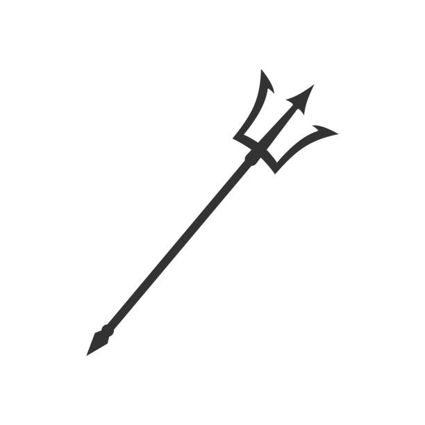 Trident icon Trident graphic icon. Poseidon trident sign isolated on white background. Vector illustration greek god poseidon backgrounds stock illustrations