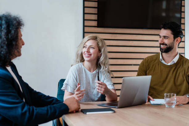 istock Business persons on meeting in the office. 2140577992