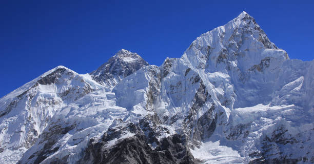 istock Very clear blue sky over Mount Everest and Nuptse. 2140596298
