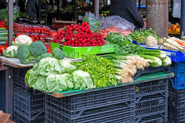 istock Fresh vegetables on market 2140620606