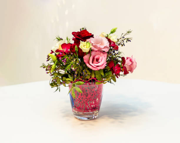 istock Rose flowers bouquet in vase 2140620620