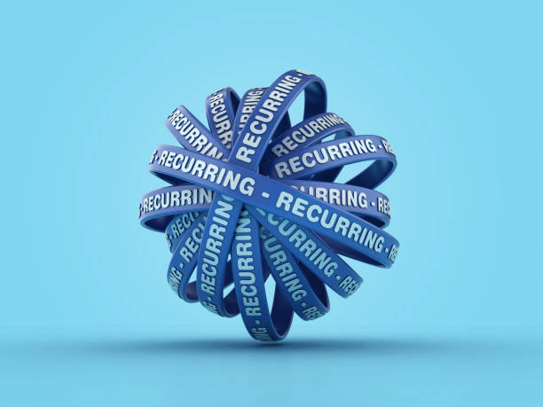 istock Circular Ribbons with RECURRING Word 2140622208