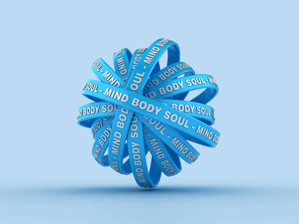 istock Circular Ribbons with MIND BODY SOUL Words 2140623292