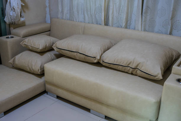 Electric Lamp By Sofa At Home