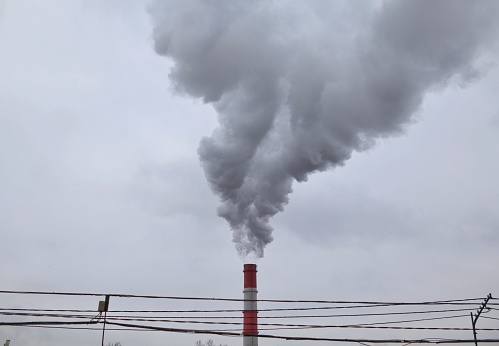Smoke from a factory chimney