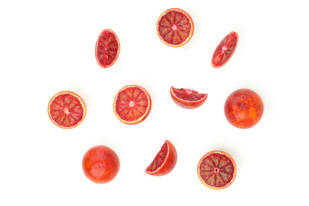 istock Concept of citrus with red orange isolated on white background 2140732926
