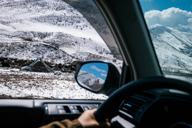 istock Driving car on the high altidue road, China 2140741652