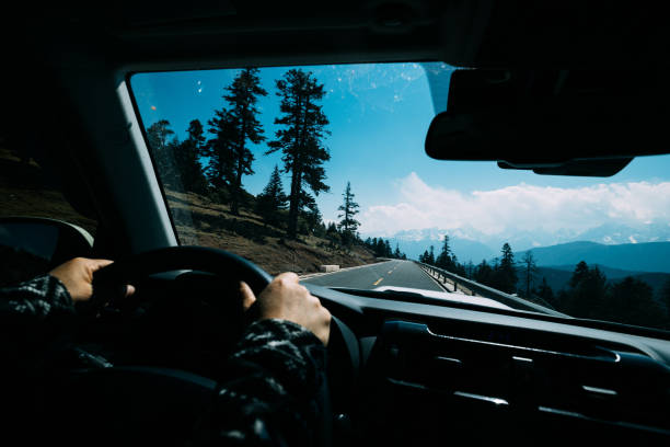istock Driving car on the high altidue road, China 2140746719