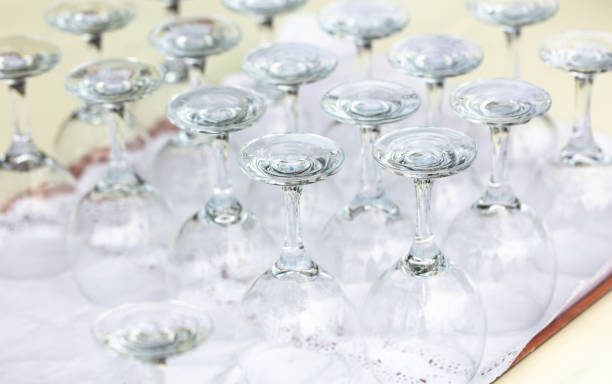 istock Clean glasses dry on a tray 2140752716