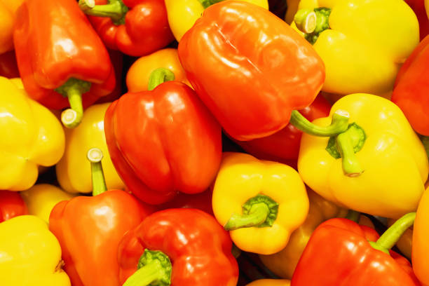 istock A fresh pepper close-up, natural background and texture. 2140757524