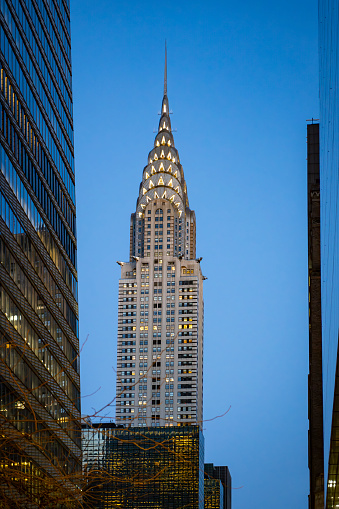 Buildings in front of the Chrysler building.