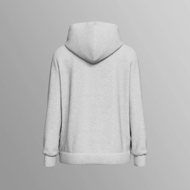 Light Grey Hoodie Mock up. 3D Rendering