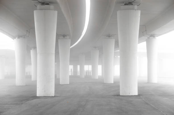 istock A large, empty parking lot with a foggy atmosphere 2140816502
