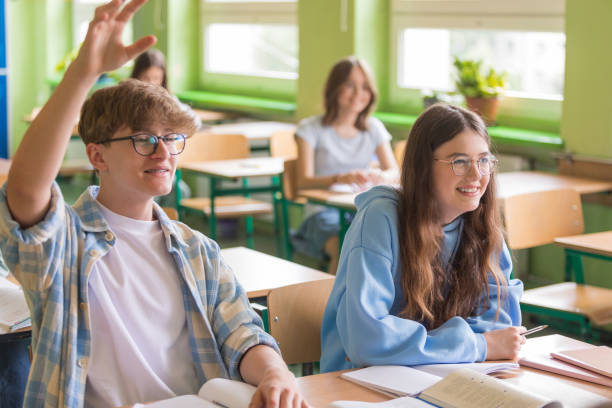 istock High school students during lesson in the classroom 2140826984