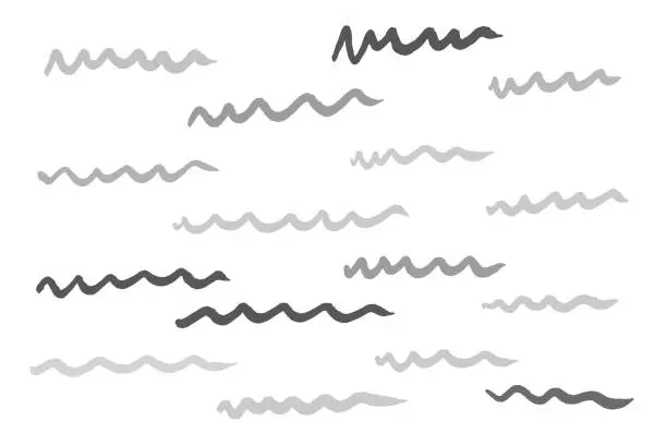 Vector illustration of Monochrome Wavy Lines Abstract Pattern