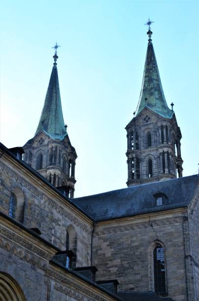 istock Bamberg Cathedral, a late Romanesque building with four towers 2140888227
