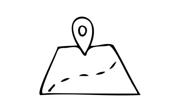 Vector illustration of map. address.