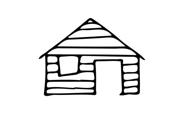 Vector illustration of tent. lodge.