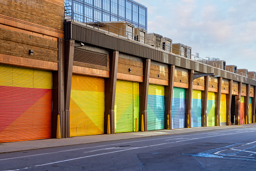 Multi coloured shutters in Greenwich Village.