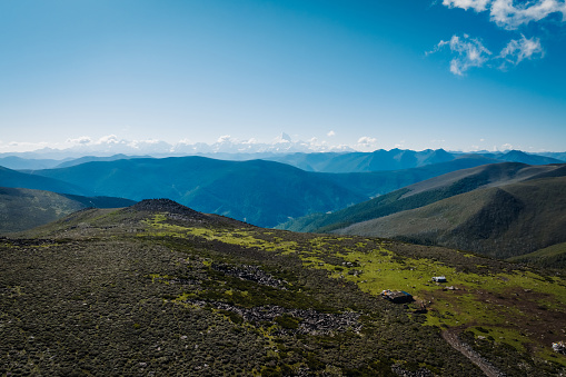 Beautiful view of high altitude mountai landscape in Sichuan,China