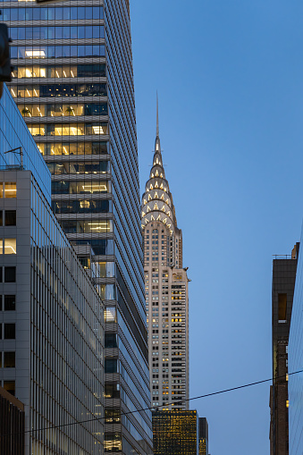 Buildings in front of the Chrysler building.