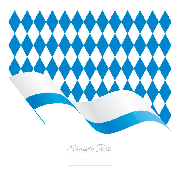 bayern abstrakte welle flagge band vektorhintergrund - ribbon powder blue isolated on white isolated stock-grafiken, -clipart, -cartoons und -symbole