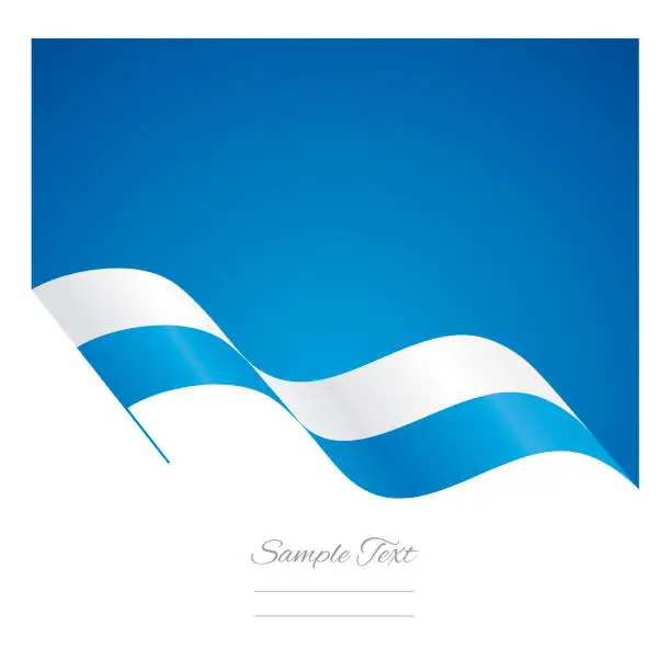 Vector illustration of San Marino abstract wave flag ribbon vector background