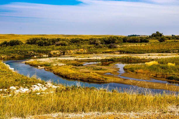 Alberta. Oldman River between Lethbridge and Fort Macleo