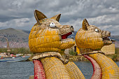 Visit the Urus tribe on the islands on Lake Titicaca. Head of the reed boats