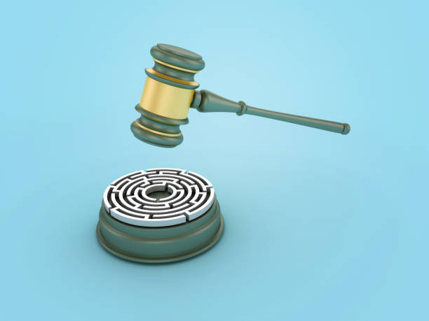 istock Legal Gavel with Maze 2141172570