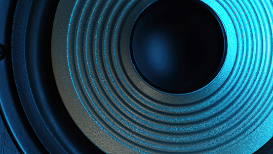Close-Up Shot Of A Bass Music Speaker