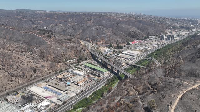 Footage Showing the Impact of Forest Fires Valparaiso Residential Areas