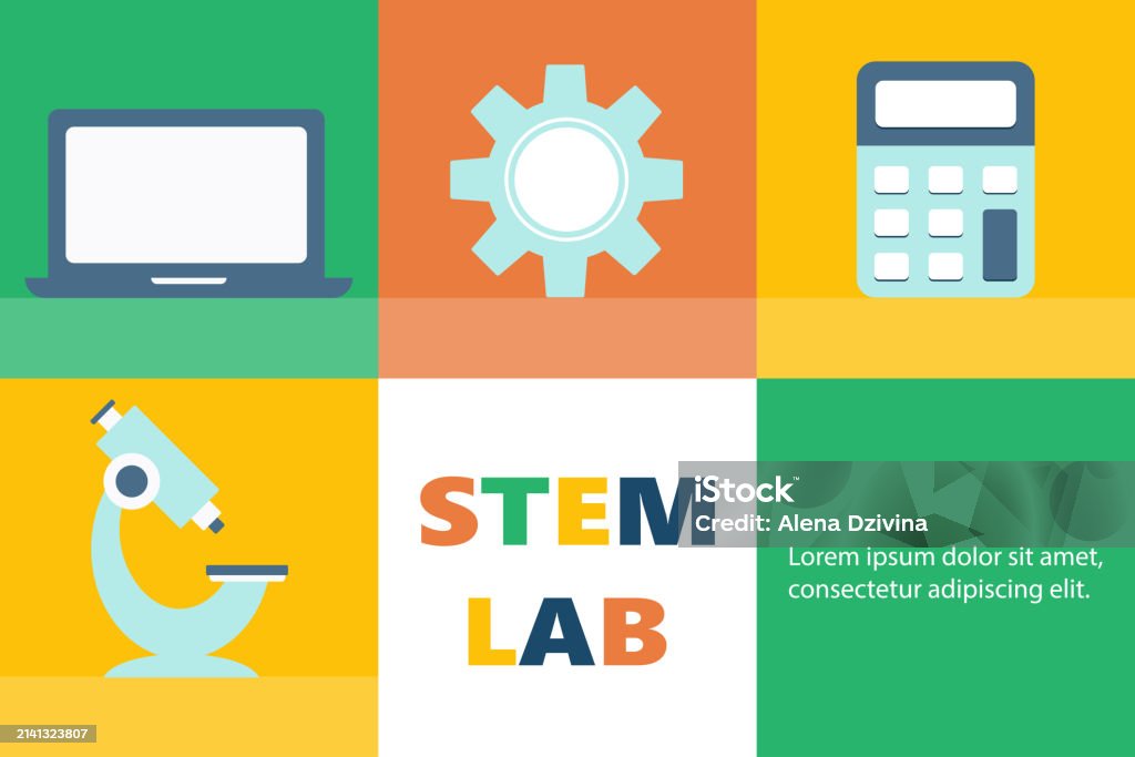 Stem Lab Vector Stem Lab02 Stock Illustration - Download Image Now - Activity, Art ...