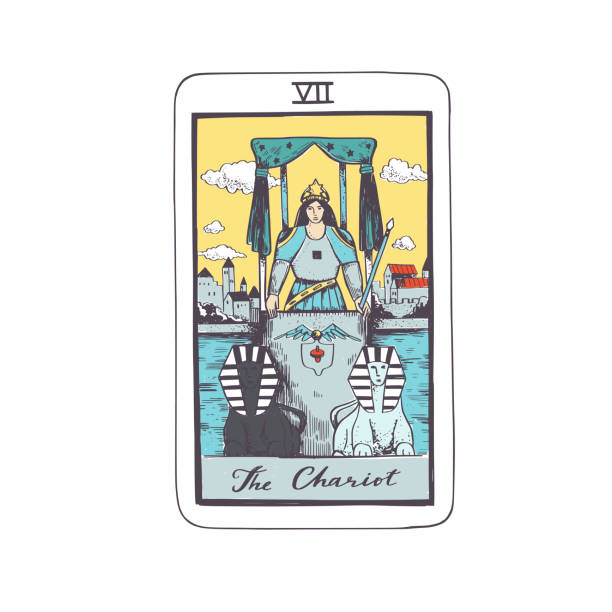 istock Tarot cards vector deck . Major Arcana . Occult esoteric spiritual Tarot sign. Isolated colored hand drawn illustration 2141391558