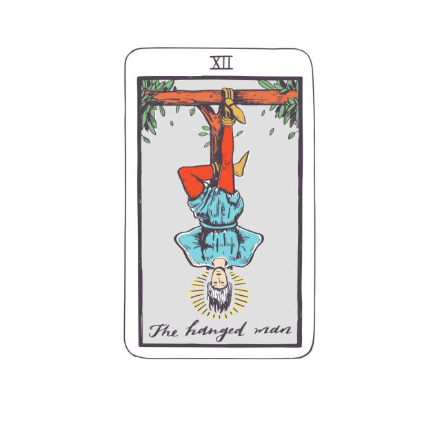istock Tarot cards vector deck . Major Arcana . Occult esoteric spiritual Tarot sign. Isolated colored hand drawn illustration 2141392673