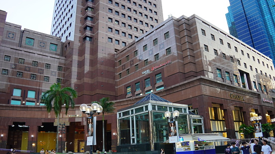 Singapore, April 5, 2024\n\nEnjoy the striking view of Ngee Ann City building at 391A Orchard Rd, an iconic landmark synonymous with luxury shopping and lifestyle in the heart of Orchard Road.