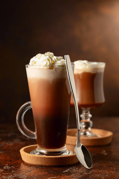istock Creamy milk chocolate drinks with whipped cream. 2141444609