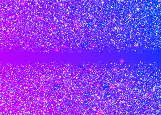 istock Unicorn Glitter. Digital Banner. Light Pattern. Disco Isolated Illustration. Hologram Tinsel. Rainbow Burst. Falling Design. Blue Laser Confetti. Pink Unicorn Glitter 2141486227