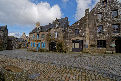 village of locronan, classified as a small town of character - finistere - brittany