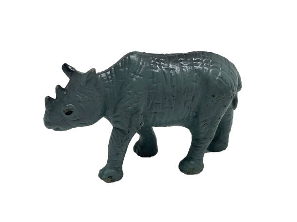 istock The toy is a gray rhino on a white background 2141580010