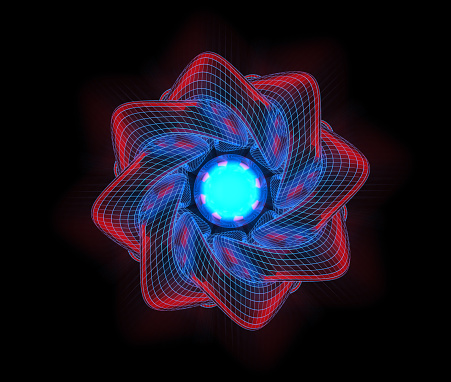 Glowing space flower background