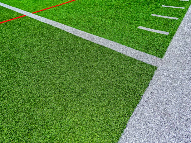 football field turf - thirty yard line 뉴스 사진 이미지