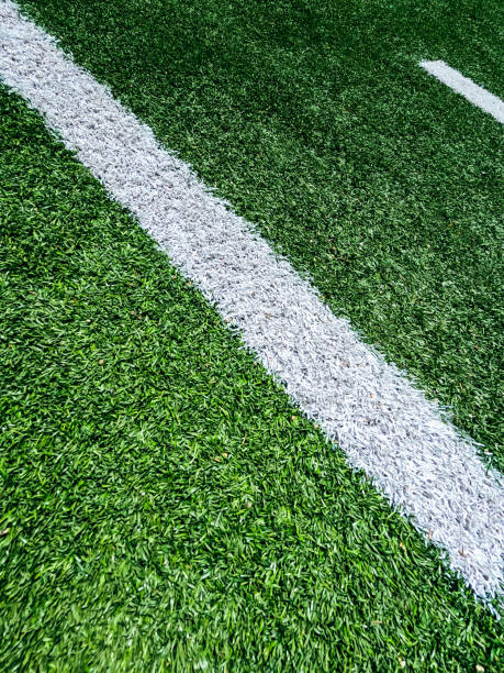 football field turf - thirty yard line 뉴스 사진 이미지